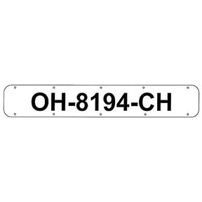 32-1/2" Boat Registration Plates, White