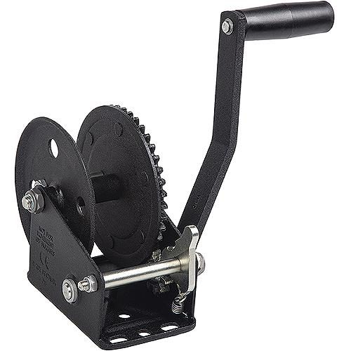 Fulton 142026 Single Speed 900 lb Max Load Trailer Winch, Glossy Black