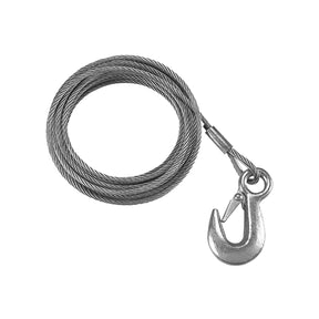 Fulton WC750 0100 7/32" x 50' Winch Cable &amp; Hook Assembly with 5,600 lb Break Strength