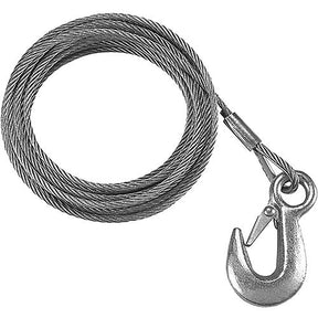 Fulton WC325 0100 3/16" x 25' Winch Cable &amp; Hook Assembly with 4,200 lb Break Strength