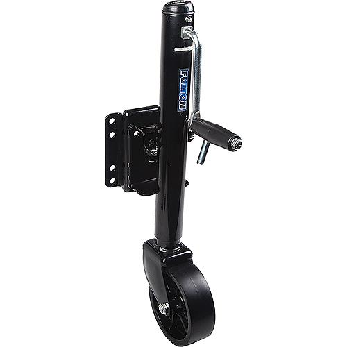 Fulton XP100126 10" Travel 1,200 lb Max Load Bolt Thru Swivel Jack with 6" Wheel, Black