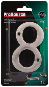 ProSource N-Z048SN-PS House Number, Character: 8, 4 in H Character, 2.28 in W Character