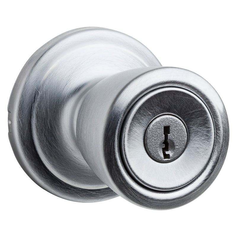 Kwikset 750A26D6ALRCS Keyed Entry Knob, Metal, Satin Chrome