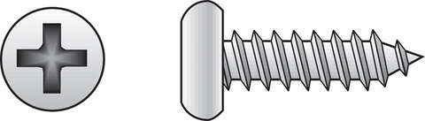 HILLMAN No. 10 X 1 in. L Phillips Pan Head Sheet Metal Screws 100 pk