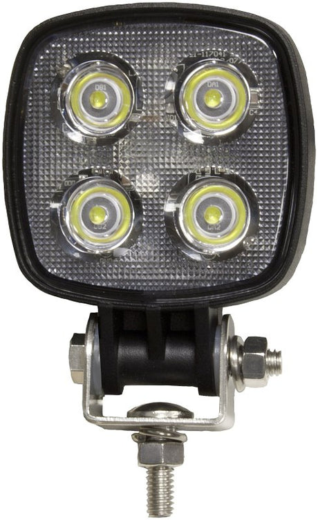 PM V913-MV Compact Work Light, 0.65/1.3 A, 12/24 V, 4-Lamp, LED Lamp, 900 Lumens Lumens, 6500 K Color Temp, Black