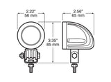 PM V901-MV Round Mini Work Light, 0.65/1.3 A, 12/24 V, 4-Lamp, LED Lamp, 700 Lumens Lumens, Black