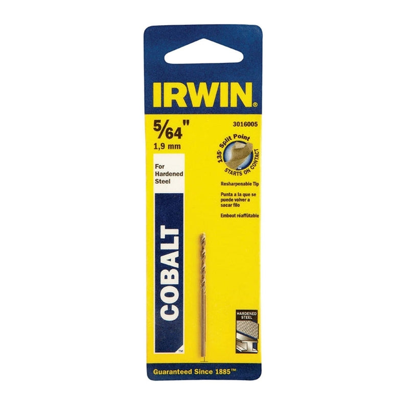Irwin 5/64 in. X 2 in. L Cobalt Alloy Steel Drill Bit Straight Shank 1 pc, Pack of 3