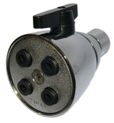 Boston Harbor PP6260376 Showerhead, Round, 1.8 gpm, 1/2 in Connection, Threaded, 4-Spray Function, Zinc, 2-1/8 in Dia