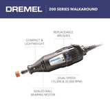 Dremel 200 Series 0.9 amps Corded 2-Speed Rotary Tool Kit