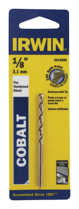 Irwin 1/8 in. X 2-3/4 in. L Cobalt Alloy Steel Drill Bit Straight Shank 1 pc