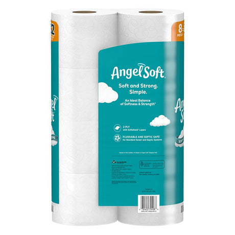 Angel Soft 79534 Toilet Paper Roll, 2-Ply, Paper, Pack of 6