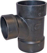 Canplas 102128LBC Reducing Sanitary Pipe Tee, 2 x 1-1/2 in, Hub, ABS, Black