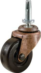 Shepherd Hardware 9347 Swivel Caster, Stem Mounting, 4.63 in W x 1-3/4 in D x 6-1/2 in H Dimensions, 1-5/8 in Dia Wheel