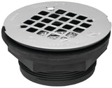 Oatey 42084 Shower Drain, ABS, Black, Specifications: Snap-In Cover Design, Round Shape, For: 2 in SCH 40 DWV Pipes