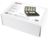 ProSource TS811 Cash Box, 11-3/8 L x 7-5/8 W x 3-1/4 H in Exterior, Steel, Combination Lock, 6-Compartment