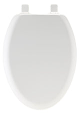 Mayfair 141EC-000 Toilet Seat, 18-1/2 in L, Elongated, Wood, White, Twist Hinge, For: Elongated Bowls