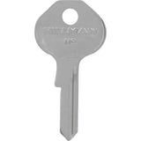 HILLMAN Traditional Key Padlock Universal Key Blank Single, Pack of 10