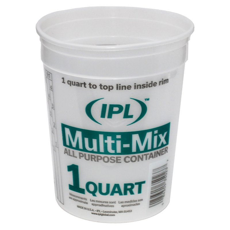 Leaktite #2M3 Multi-Mix Container, 1 qt, HDPE, Clear