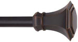 Kenney KN80107 Curtain Rod, 3/4 in Dia, 66 to 120 in L, Black Copper