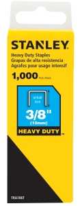 STANLEY TRA706T Staple, For: TR100, TR200, TRE500 Series, PHT150, PHT250, Arrow T-50 Staplers, 1000/PK