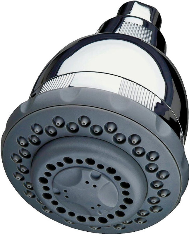Culligan WSH-C125 Filtered Shower Head, 2 gpm, 1/2 in Connection, IPS, 5-Spray Function, Plastic, Chrome-Plated