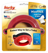 Korky 6000BP Toilet Seal Kit, Foam/Rubber, Red, For: 3 in, 4 in Drain Pipes