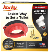 Korky 6000BP Toilet Seal Kit, Foam/Rubber, Red, For: 3 in, 4 in Drain Pipes