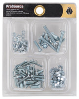 ProSource JL821033L Bolt and Nut Set, Zinc Plated, 100-Piece