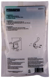 ProSource H6721007W-PS Coat and Hat Hook, 22 lb, 2-Hook, 1-1/64 in Opening, Zinc