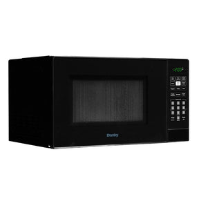 Danby DBMW1121BBB Countertop Microwave, 1.1 cu-ft, 900 W, 2 Cooking Stages, Metal, Black