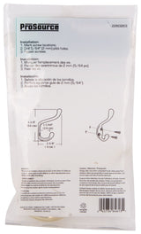 ProSource H6271007PB-PS Coat and Hat Hook, 22 lb, 2-Hook, 1-1/64 in Opening, Zinc, Polished Brass