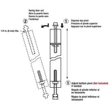 Prime-Line N 6729 Guide Rod, Steel, Top