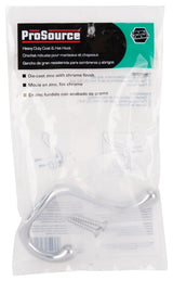 ProSource H6271007CH-PS Coat and Hat Hook, 22 lb, 2-Hook, 1-1/64 in Opening, Zinc, Chrome