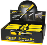 Steel Grip 3/16 in. X 3 in. L Slotted Screwdriver 1 pc, Pack of 24