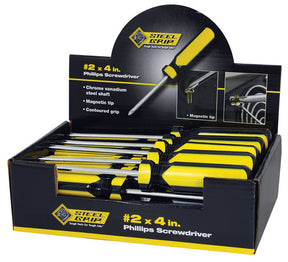Steel Grip #2 X 4 in. L Phillips Screwdriver 1 pc, Pack of 24