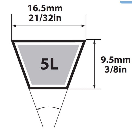Mitsuboshi FHP General Utility V-Belt 0.63 in. W X 39 in. L For Fractional Horsepower Motors