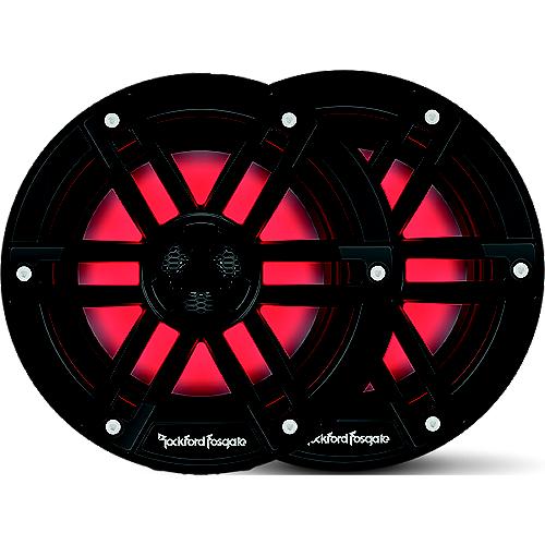 Rockford Fosgate M18B Color Optix Marine 2-Way Speakers, 8" Black