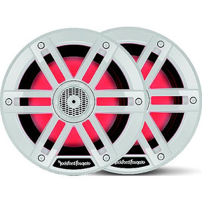 Rockford Fosgate M165 Color Optix Marine 2-Way Speakers, 6.5″ White