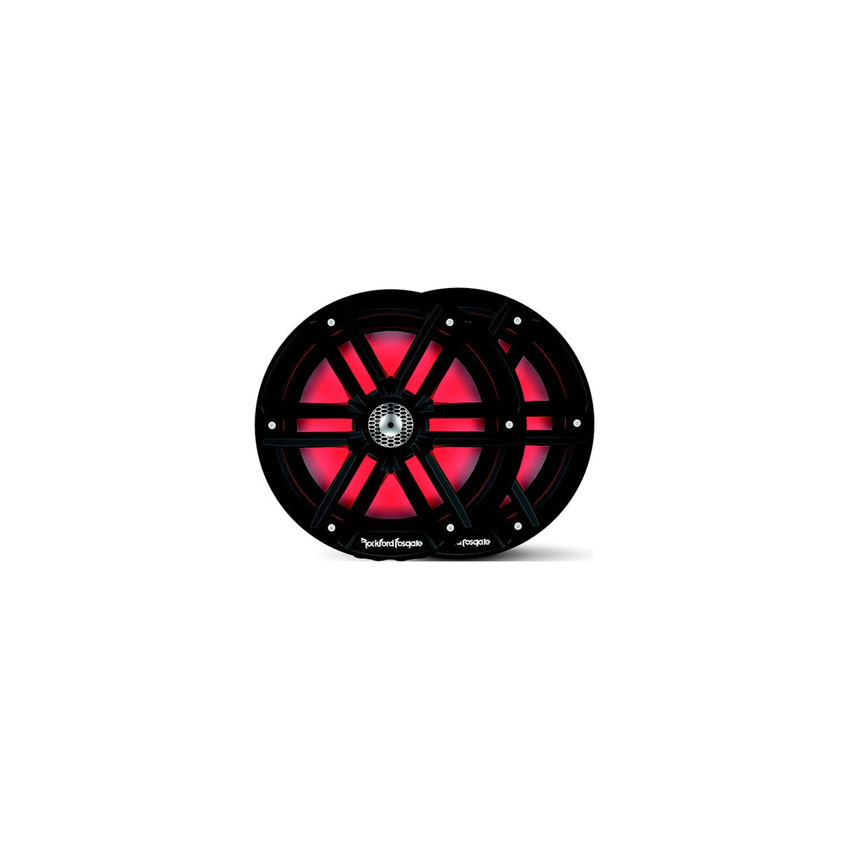 Rockford Fosgate M28B Color Optix Marine 2-Way Speakers, 8″ Black / Stainless