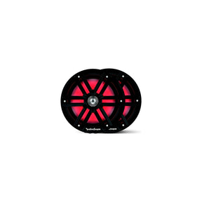 Rockford Fosgate M28B Color Optix Marine 2-Way Speakers, 8″ Black / Stainless