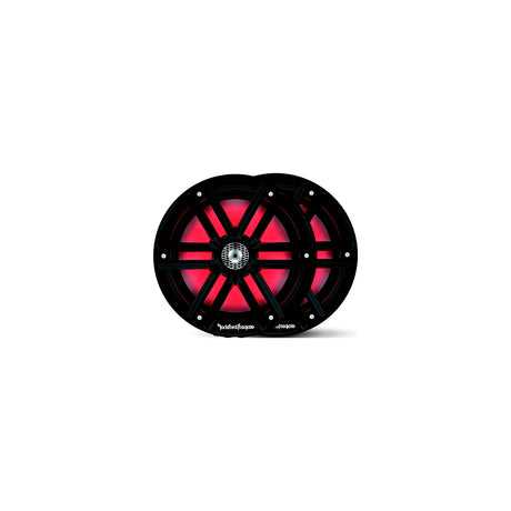 Rockford Fosgate M28B Color Optix Marine 2-Way Speakers, 8″ Black / Stainless