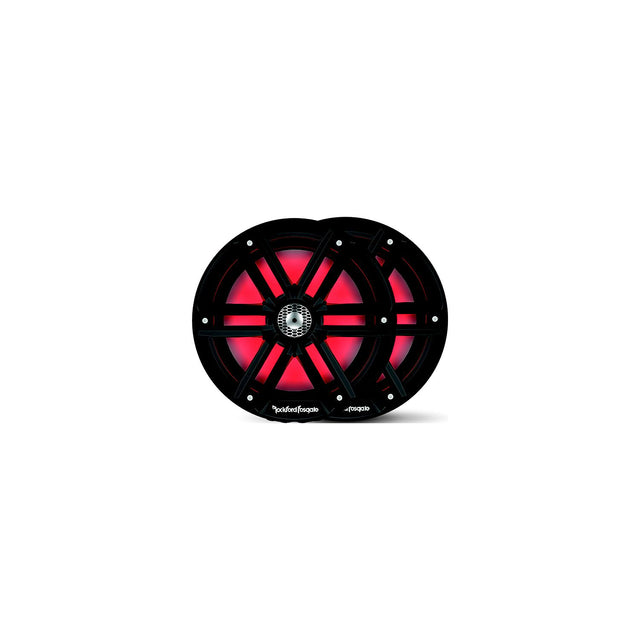 Rockford Fosgate M28B Color Optix Marine 2-Way Speakers, 8″ Black / Stainless