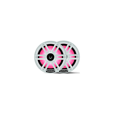 Rockford Fosgate M28H Color Optix Marine 2-Way Horn Speakers, White / Stainless