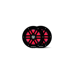 Rockford Fosgate M28HB Color Optix Marine 2-Way Horn Speakers, Black / Stainless