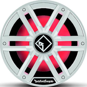 Rockford Fosgate M2D412I DVC 2? Color Optix Infinite Baffle Marine Subwoofer, 12" w/ White &amp; Stainless Grills