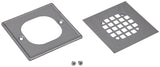 Oatey 130 Series 42336 Square Snap-Tite Strainer with Ring, Polished Stainless Steel
