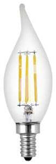 Feit Electric BPCFC40/927CA/FIL/2 LED Bulb, 120 V, 300 Lumens, 3.3 W, Flame Tip Lamp, 40 W Equivalent, Dimmable, 2/PK