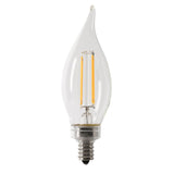 Feit Electric BPCFC100950CAFIL/2 LED Light Bulb, 1000 Lumens, 10 W, Bent Tip Lamp, 100 W Equivalent, Dimmable, Clear