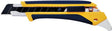OLFA 1072198 Utility Knife, 18 mm W Blade, Stainless Steel Blade, Comfort-Grip Handle, Black/Yellow Handle