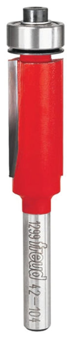 Freud 42-104 Bearing Flush Trim Bit, 1/2 in Dia Cutter, 2-13/16 in OAL, 1/4 in Dia Shank, 2-Cutter, Carbide